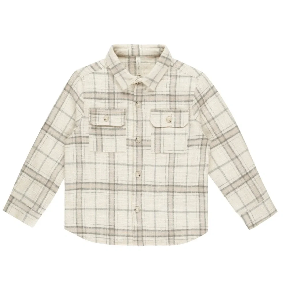 Rylee + Cru rustic plaid boys collared long sleeve button up size 4/5 EUC